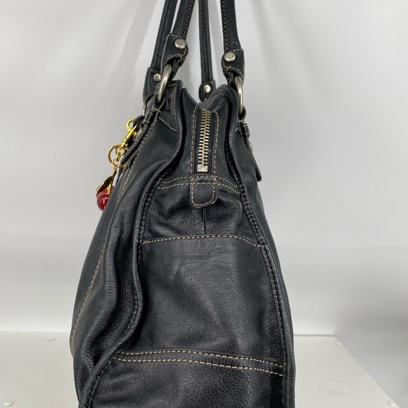 Fossil XL Black Leather Handbag - Picture 2 of 15
